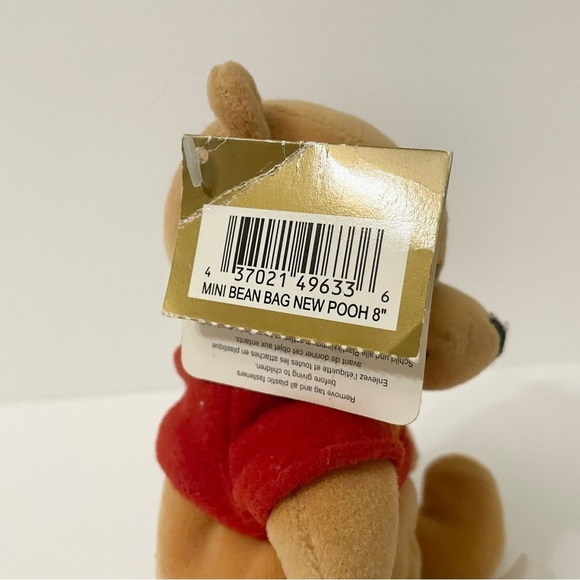 Disney Winnie the Pooh Stuffed Animal Mini Bean Bag Pooh 8” - Picture 5 of 16